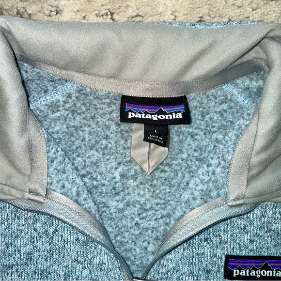 Patagonia Better Sweater Women’s Blue/Gray1/4 Zip Fleece Pullover SZ L - Picture 2 of 8